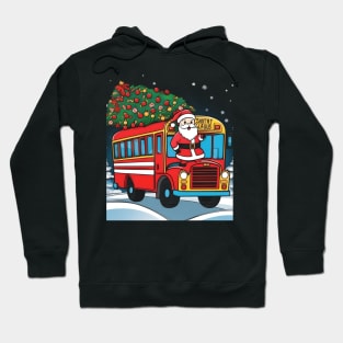 Christmas Tree School Bus Driver Adults And Kids Hoodie